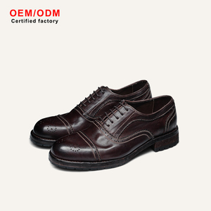 Custom Men's Solid Leather Brogues Comfort Stylish <b>Height</b> <b>Increasing</b> Goodyear Welt Sole Horsehide Business Formal Oxford <b>Shoes</b> - Product Image 1