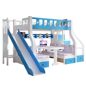 <span class=keywords><strong>Lit</strong></span> superposé double moderne en bois de pin massif pour enfants et adultes Combinaison garçon <span class=keywords><strong>Lit</strong></span> haut <span class=keywords><strong>bas</strong></span> multifonctionnel Design simple - Product Image 5