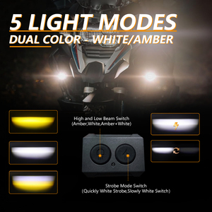 12V Max Power 120W Aluminium Blanc et Jaune Éclairage <span class=keywords><strong>Led</strong></span> <span class=keywords><strong>Lampe</strong></span> Auxiliaire Projecteurs pour Moto - Product Image 5