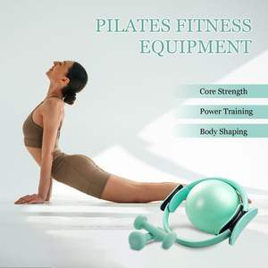 Juego de anillos EVA para <span class=keywords><strong>Pilates</strong></span>, bandas de resistencia, cinta métrica, Bola de <span class=keywords><strong>Pilates</strong></span>, accesorios, bolsa de ejercicio para el hogar, 9 Uds., 2,2 LB - Product Image 2