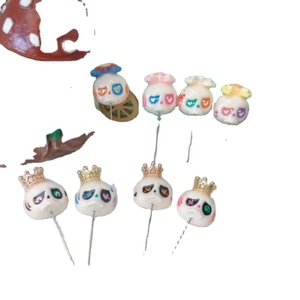 Pinces à cheveux pour poupées V1 V2 <span class=keywords><strong>V3</strong></span> de 17 cm, couronne et nœud en résine, accessoires pour cheveux de poupée de 17 cm, coiffure, thème Halloween - Product Image 1