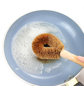 Zero Waste &amp; Biodegradable Natural Fiber Kitchen <strong>Brushes</strong> Wood and Coconut Bristle <strong>Bottle</strong> <strong>Brush</strong> - Product Image 4