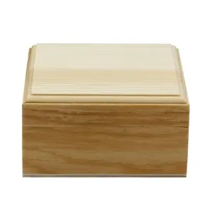Custom Logo in legno massello scatola di immagazzinaggio per gioielli da tè artigianato con coperchio incernierato Mini chiusura magnetica elegante stile artistico