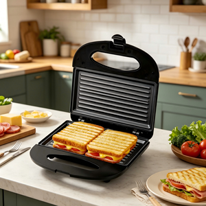 Grille-pain multifonctionnel OEM pour la maison (<span class=keywords><strong>américain</strong></span>/européen/britannique) avec chauffage double face pour sandwichs petit-déjeuner - Product Image 1