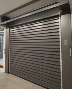 Puerta de garaje impermeable con rejilla AUTOMÁTICA DE ACERO INTELIGENTE eléctrica de lujo moderna con abridor para casas de garaje y parques - Product Image 2