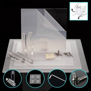 Support à gâteau carré moderne en acrylique à 5 niveaux, finition polonaise de 3 à 4mm d'épaisseur pour les fêtes d'anniversaire et les vacances - Product Image 5