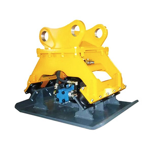 Compacteur de plaques hydraulique jaune, système entièrement hydraulique, construction de diques - Product Image 1