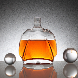 750Ml/12Oz Độc Đáo Phẳng Thủy Tinh Vodka Chai Với Nút Chai Cao Su Nút Chai Cho Tequila Whiskey Rượu Lưu Trữ - Product Image 6