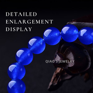 Nuevo Modelo de Pulsera de <span class=keywords><strong>Cristal</strong></span> de Calcedonia Azul de Alta Calidad al por Mayor - Accesorio para Hombre y Mujer, <span class=keywords><strong>Cristal</strong></span> de Piedra Elástica Feng Shui - Product Image 2