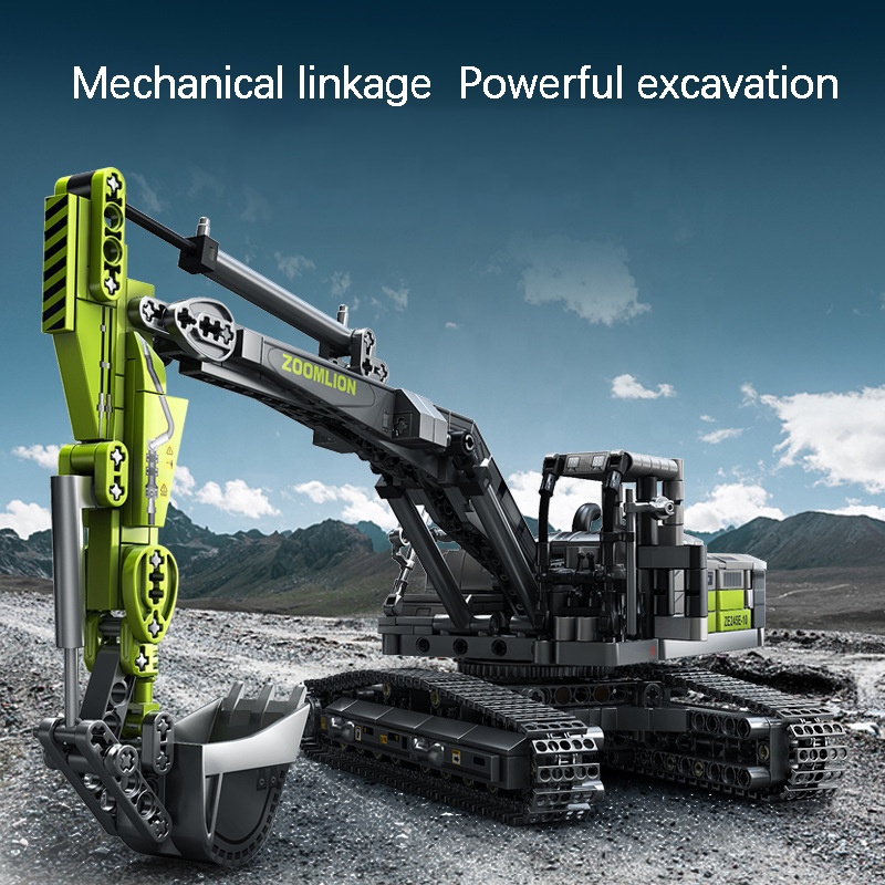Sembo 705112 Engineering Linkage Excavator DIY Brick Toys