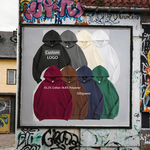 Sudadera con Capucha para Hombre, de Invierno, Bordada, de Poliéster/Algodón, Talla Grande, Forro Polar Grueso, Venta al Por Mayor OEM - Product Image 3