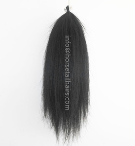 Extensions de cheveux de queue de <span class=keywords><strong>cheval</strong></span> 100% faites à la main avec des poils de queue de <span class=keywords><strong>cheval</strong></span> naturels de haute qualité, à tirage unique - Product Image 4