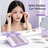 Extensions de cils en bande complète 0,05 mm en gros, auto-adhésives, imperméables, en grappe, en cheveux synthétiques, faux cils