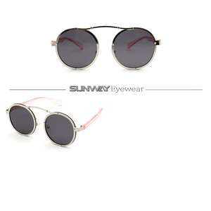 2025 Trending Retro Steampunk Metal Sunglasses Women Round Pink Frame <b>Shades</b> UV400 <b>Sun</b> Glasses Custom Logo - Product Image 2
