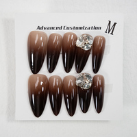Nouvel arrivage Ballerina French Full cover stick sur les ongles ongles artificiels gel Art femmes