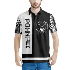 Polynesian Pohnpei Tribal Sport POLO Shirt Sublimation Printing Comfortable Light Beach Short Sleeve With OME suppliers Men Top