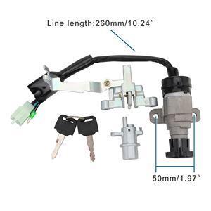 GOOFIT YY50QT-5 Clé De Contacteur D'allumage Assemblée Remplacement pour Jonway <span class=keywords><strong>Znen</strong></span> Paix GY6 49cc 50cc Scooter Cyclomoteur - Product Image 2