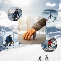 Gants chauffants imperméables et coupe-vent pour l'hiver, pour le snowboard, le ski, la randonnée, chauffe-mains, écran tactile électrique, chauds