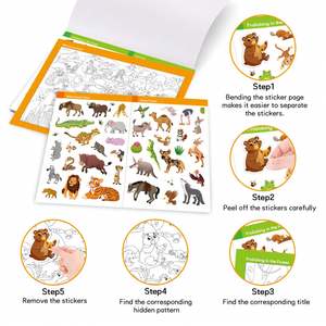 Atractivo Juguete Educativo, Libro de Actividades para Niños de 3 a 5 Años, Mi Primer Libro de Pegatinas de Animales para Buscar y Encontrar - Product Image 3