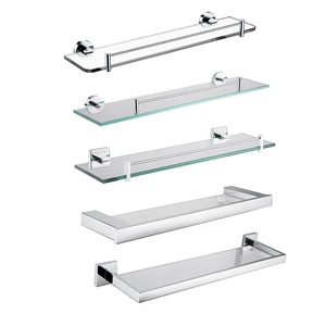 Duxini, inodoro moderno, esquina, montado en la pared, estantes de baño negros, carrito de ducha, estante de vidrio <span class=keywords><strong>Rectangular</strong></span> de acero inoxidable - Product Image 6