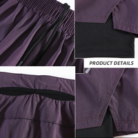 Usine directe taille haute hommes Shorts de course respirant tissu à séchage rapide avec poche pour téléphone été côté fendu motif imprimé
