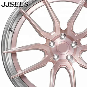 JJSEES Jantes forgées <span class=keywords><strong>2</strong></span> pièces 18 19 20 21 22 pouces rose brossé poli à rayons concaves en alliage pour Tesla Model <span class=keywords><strong>X</strong></span> Model S - Product Image 2