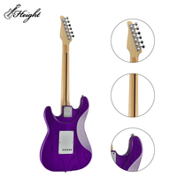 Guitare électrique de style S en gros, micros SSS, 22 frettes, corps plein, fabrication OEM personnalisée