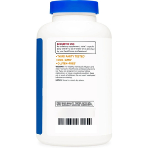 Capsules OEM de N-Acétyl L-Cystéine 600mg 60 Comptes Suppléments de santé antioxydants sans gluten Capsules de poudre NAC - Product Image 2