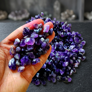 Natural African Amethyst Rough Stone Purple <b>Crystal</b> <b>Chips</b> Mixed Shapes for Jewelry Making - Product Image 3