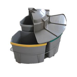 Novo 500 Retangular Interior Balde De Armazenamento De Plástico 12L + 12L + 6L com Tampa Escondida Rotativa Classificação - Product Image 5