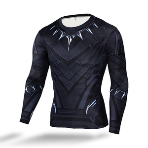 Fitspi-Camiseta de compresión 3d para hombre, ropa deportiva de manga larga para gimnasio, Top de Fitness de secado rápido, venta al por mayor - Product Image 2