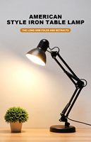 Lampe de bureau LED portable en plastique, électrique, contrôlée par application, avec pince réglable, bras articulé, pour étude, lecture en dortoir et usage domestique