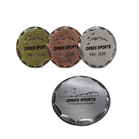 Accessoires de golf de qualité en gros Marqueurs de balles de golf en cuir PU vierges personnalisés