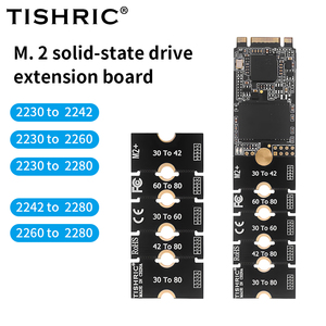 لوحة تمديد TISHRIC NVME M.2 SSD لأحجام 2230/42 2260 2280 مع تعديل حر، ملحق كمبيوتر، محول طويل الحجم، حامل بطاقة - Product Image 2
