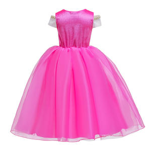 Vestido de princesa con hombros descubiertos <span class=keywords><strong>Aurora</strong></span> para niñas, peluca para niños, regalo de Navidad, trajes de fiesta elegantes, disfraz de Bella Durmiente - Product Image 2