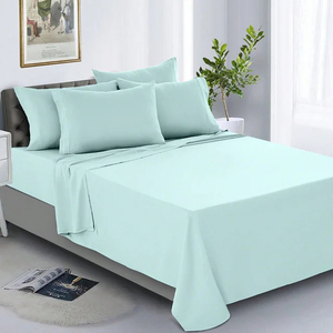Draps plats en coton doux, fabricant de literie haut de gamme pour un confort de sommeil quotidien et une utilisation dans les chambres d'hôtel de luxe, draps plats - Product Image 1