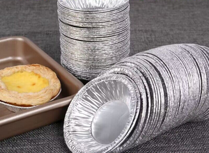Contenedor desechable de papel de aluminio redondo para tartaletas, bandejas de papel de aluminio para hornear, suministros de calidad alimentaria, bandeja para tartaletas - Product Image 2