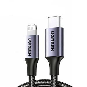 สายชาร์จและถ่ายโอนข้อมูล UGREEN USB-C to iPhone รองรับ PD ชาร์จเร็ว 3A ความยาว 1 เมตร สายถักไนลอน สำหรับอุปกรณ์ iOS - Product Image 2