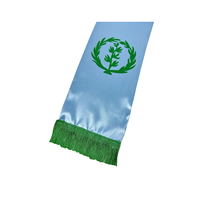 Usine Directement Vente Érythrée Écharpe Drapeau 180x13cm Double Face Impression Érythrée Écharpe Drapeau Suspendu Cou Satin Polyester