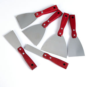 Verschillende Grootte Stopverf Mes Schraper Stopverf Messen Met Rood Hout Handvat Stopverf Schraper Roestvrij Staal - Product Image 5