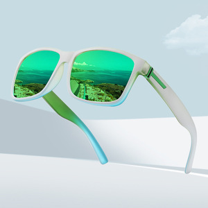 Gafas de Sol Polarizadas con Marco Cuadrado, Lentes TAC UV400, Marco Metálico, Gafas Deportivas para Ciclismo al Aire Libre - Product Image 1
