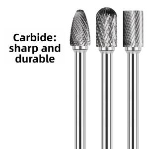 Đầu mài xoay đơn cắt hiệu suất cao, mũi khoan cacbua, mũi khoan cacbua vonfram siêu dài dùng cho kim loại - Product Image 4