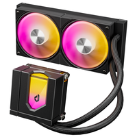 Enfriador de agua para CPU AIO de 240 mm con ventilador ARGB PWM, radiador de refrigeración líquida para PC gaming con LGA1700 AM5