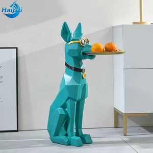 งานฝีมือเรซิ่นที่ทันสมัยของตกแต่งบ้านสุนัขท่าใหญ่ต้อนรับอย่างสร้างสรรค์ออกแบบได้ตามต้องการ - Product Image 3