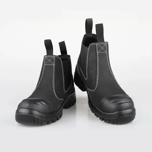 China Safety Shoes Hot Sale Good Quality Chelsea S3 Leather Working <strong>Boots</strong> Industrial Mining Safety Shoes for Men Worker 8099 - Product Image 1