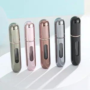 New arrival empty atomizer spray perfume bottle with metal look Case Glass Inner Portable Refillable mini travel use 5ml 10ml