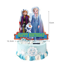 PAISTAR TPCT-081 Décorations et fournitures de fête d'anniversaire Frozen, ballons, bannière de fête princesse, décoration de gâteau, papier personnalisé pour enfants