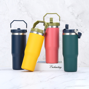 Cốc Cốc Du Lịch Hút Chân Không Bằng Thép Không Gỉ 20Oz 30Oz Có Tay Cầm Vòng Treo Copo Bán Sỉ - Product Image 2