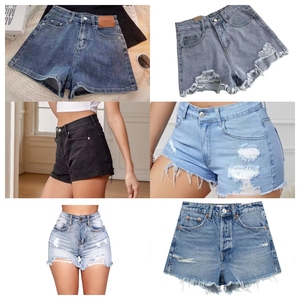 New Original Women's <b>High</b> <b>Waist</b> Denim <b>Shorts</b> Summer Washed Ripped Distressed Frayed Hem Cotton Blue Black Casual <b>Shorts</b> <b>Jeans</b> - Product Image 4