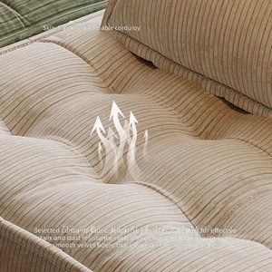 Canapé modulable créatif en forme de bloc de tofu, petit canapé carré de détente pour balcon ou appartement, avec structure en bois, style paresseux - Product Image 6